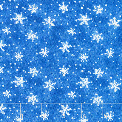 Snow What Fun - Snowflakes Dark Blue Yardage