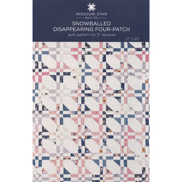 Snowballed Disappearing Four-Patch Quilt Pattern by Missouri Star