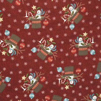 Snowdays Flannel - Santa Hat Red Yardage