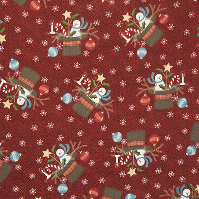 Snowdays Flannel - Santa Hat Red Yardage