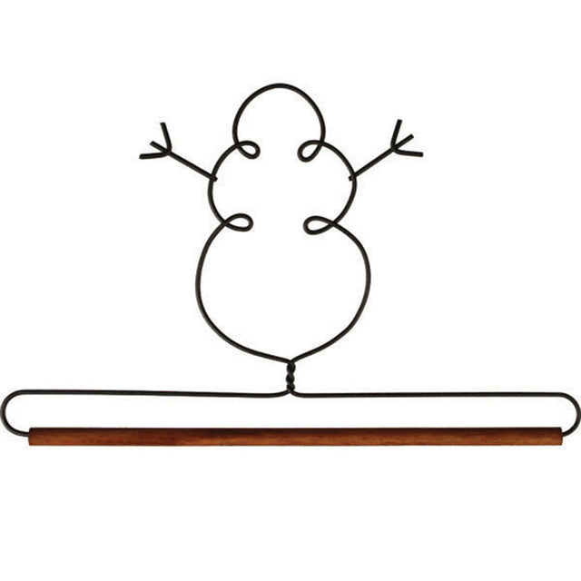 Snowman Silhouette Dowel Quilt Hanger - 7.5"
