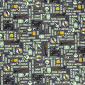 So Adora-Boo! - Words Grey Glow in the Dark Yardage
