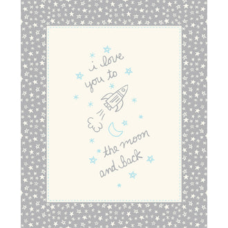 Soft & Sweet - Grey To The Moon Grey Flannel Panel