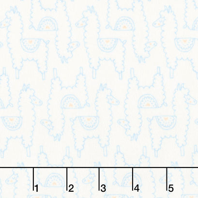 Soft & Sweet - Llama Llama Love Cream Flannel Yardage