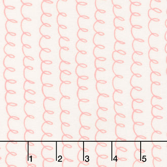 Soft & Sweet - Pink Loopsy Doopsy Cream Flannel Yardage