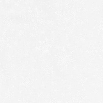 Solitaire Whites - Ultra White Delicate Snowflakes Yardage