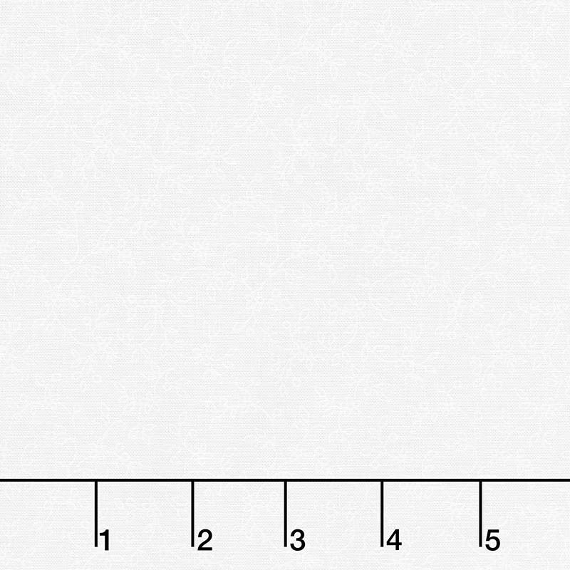 Solitaire Whites - Ultra White Lacy Vines Yardage