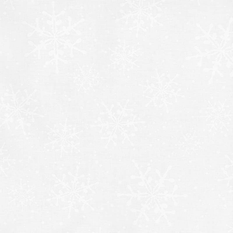 Solitaire Whites - Ultra White Snowflakes Yardage Primary Image