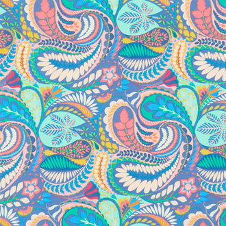 Solstice - Prince Paisley Blue Yardage