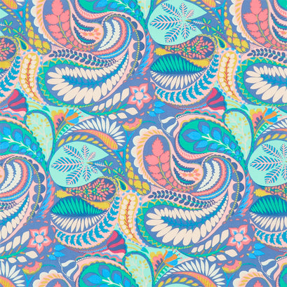 Solstice - Prince Paisley Blue Yardage