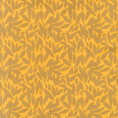 Sonnet Dusk - Leaves Butterscotch Yardage