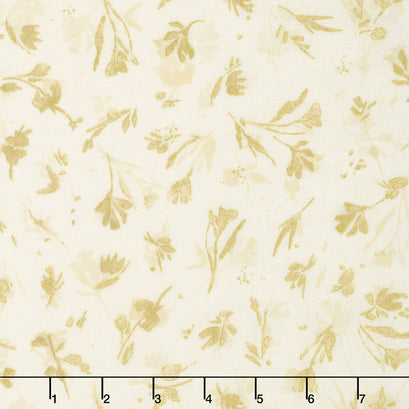 Sounds of the Woods 4 - Branches Flowers Autumn Metallic Yardage