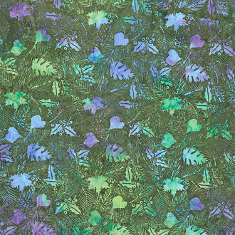 Sparkler Batiks - Hollyberries Shamrock Yardage