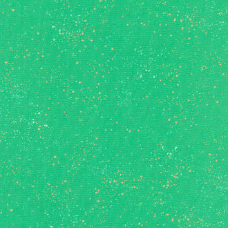 Speckled - Emerald Green Metallic Yardage