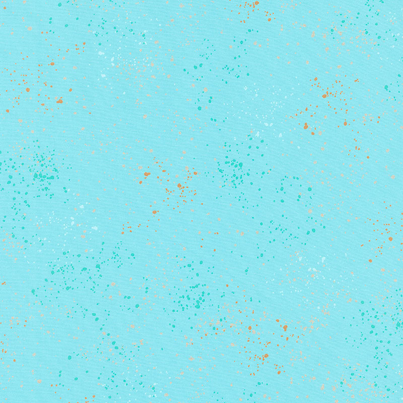 Speckled - Turquoise Metallic 108" Wide Backing