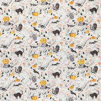 Spirit of Halloween - In the Patch Grey Yardage