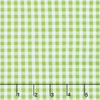 Splash of Lemon - Small Gingham Green Yardage