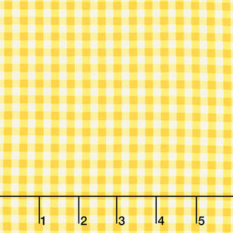 Splash of Lemon - Small Gingham Yellow Yardage