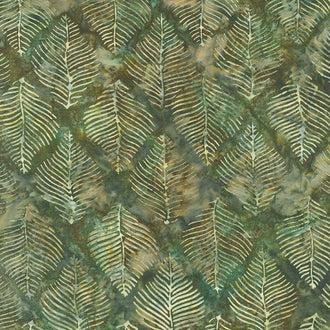 Splendor Batiks - Beech Leaves Forest Yardage
