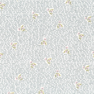 Splendor - Text Bouquet Peach Cream Yardage