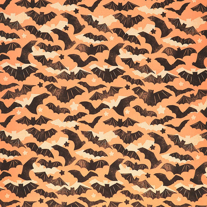 Spooktacular - Gone Batty Orange Yardage