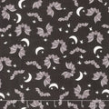 Spooky Hollow - Bats Black Metallic Yardage