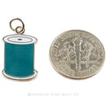 Spool Charm Turquoise by Pin Peddlers