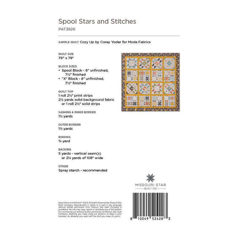 Spool Stars and Stitches Quilt Pattern by Missouri Star Alternative View #1