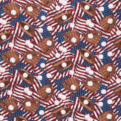 Sports - Baseball Americana Multi Yardage