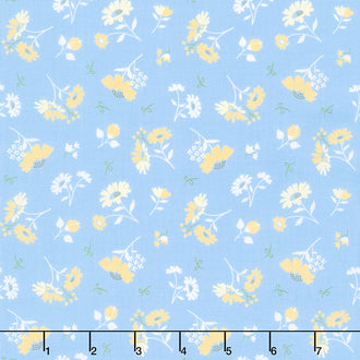 Moda Springbrook Fabric Spring Brook - Daisies Bluebonnet Yardage