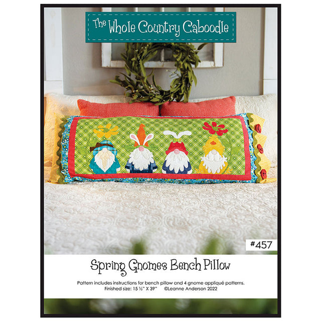 Spring Gnomes Bench Pillow Pattern