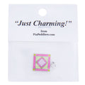 Square In A Square Charm Pink by Pin Peddlers