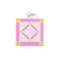 Square In A Square Charm Pink by Pin Peddlers