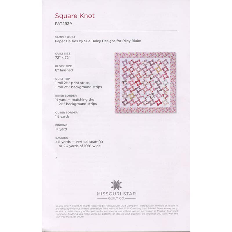 Square Knot Quilt Pattern by Missouri Star Alternative View #1