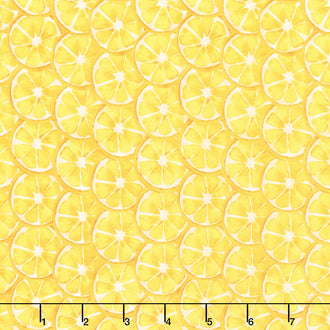 Squeeze the Day - Citrus Slices Yellow Yardage