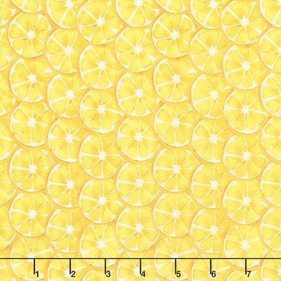 Squeeze the Day - Citrus Slices Yellow Yardage