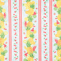 Squeeze the Day - Fruit and Floral Repeating Stripe Multi Yardage