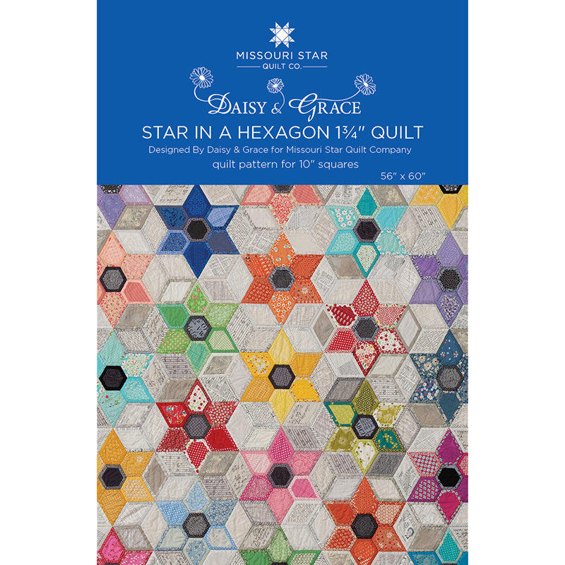 Star in a Hexagon 1 3/4" Quilt Pattern by Daisy & Grace for Missouri Star
