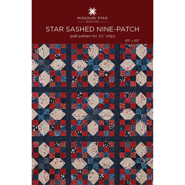 Star Sashed Nine-Patch Quilt Pattern by Missouri Star