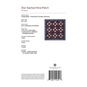 Star Sashed Nine-Patch Quilt Pattern by Missouri Star