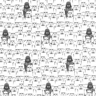 Star Wars - Storm Troopers and Vader Stacked Multi Yardage