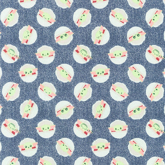 Star Wars The Mandalorian - The Child Denim Blue Yardage