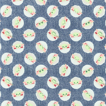 Star Wars The Mandalorian - The Child Denim Blue Yardage