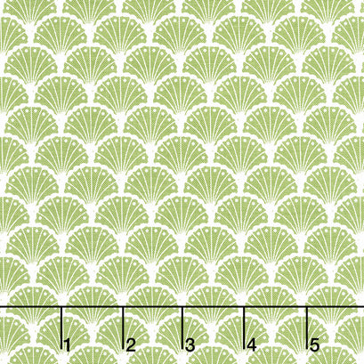 Stardust - Scallops Olive Yardage