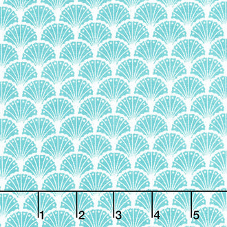Stardust - Scallops Peacock Blue Yardage