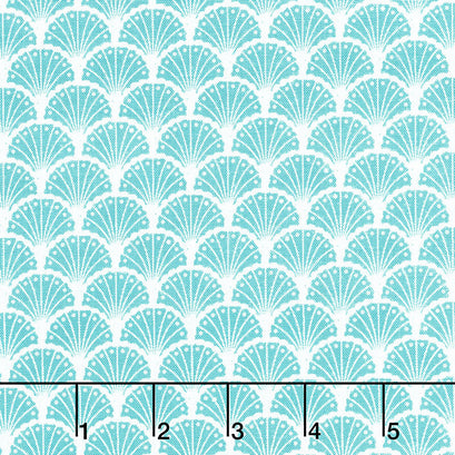 Stardust - Scallops Peacock Blue Yardage