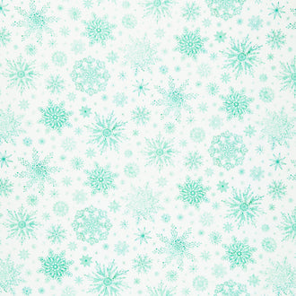 Starflower Christmas - Snowflake White Yardage