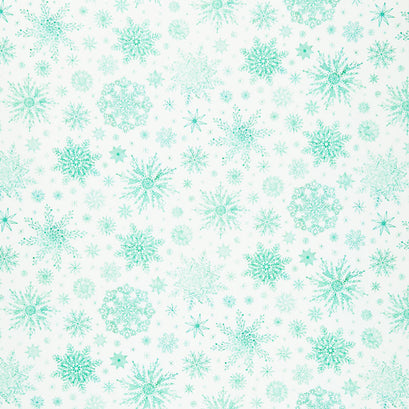 Starflower Christmas - Snowflake White Yardage