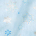 Stars of Light - Large Stars Light Blue Metallic Yardage