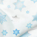 Stars of Light - Large Stars White Metallic Yardage